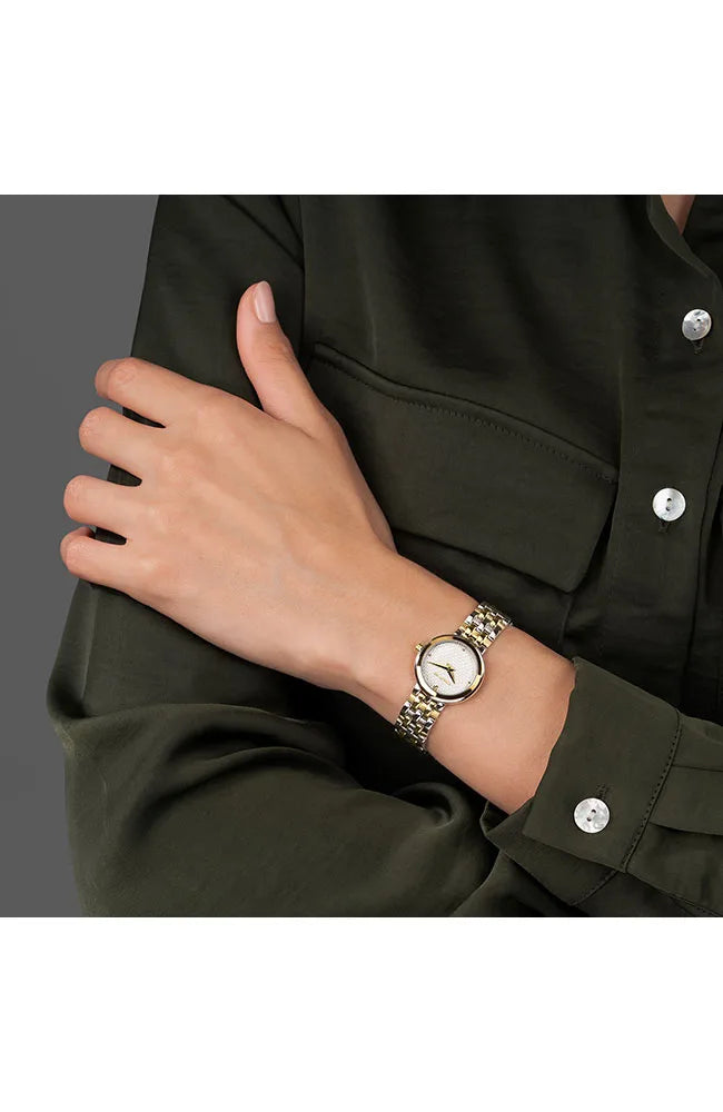CERRUTI Lusia Crystal Two Tone Stainless Steel Bracelet