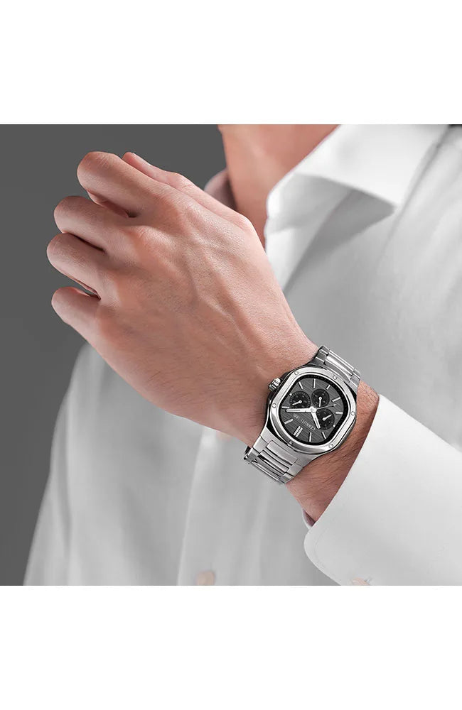 CERRUTI Trento Multifunction Silver Stainless Steel Bracelet