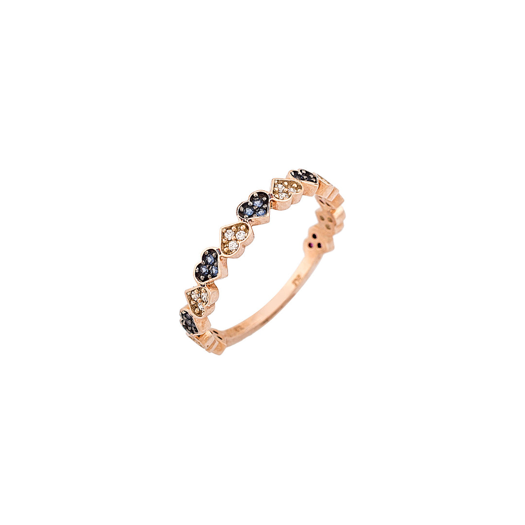 Rose Gold Heart Ring with Swarovski Zirconia