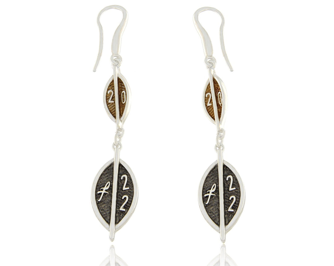 2022 Lucky Charm Earrings in Platinum-Plated Silver