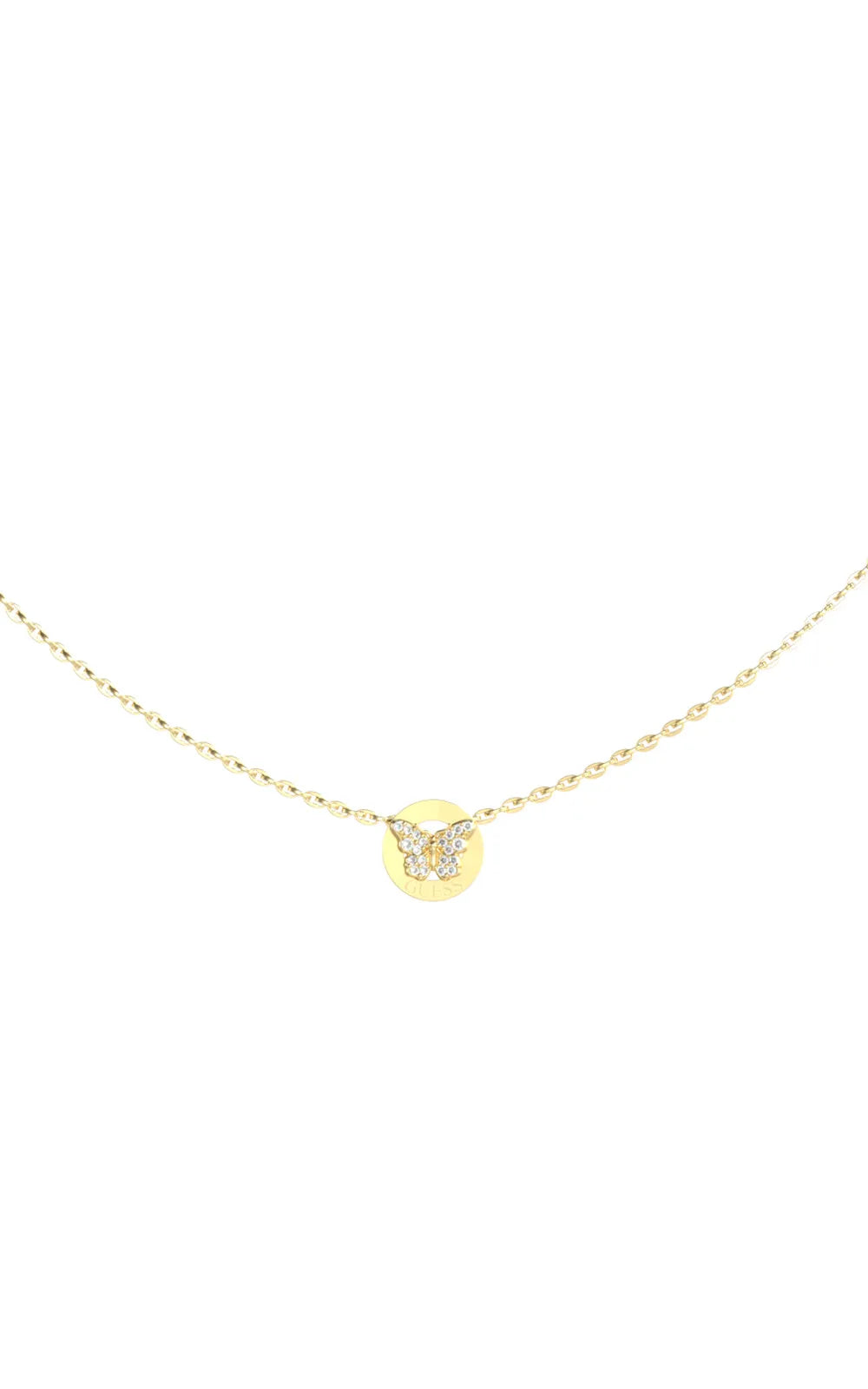 Κολιέ GUESS STEEL BORBOLETA Χρυσό Με Πεταλούδα