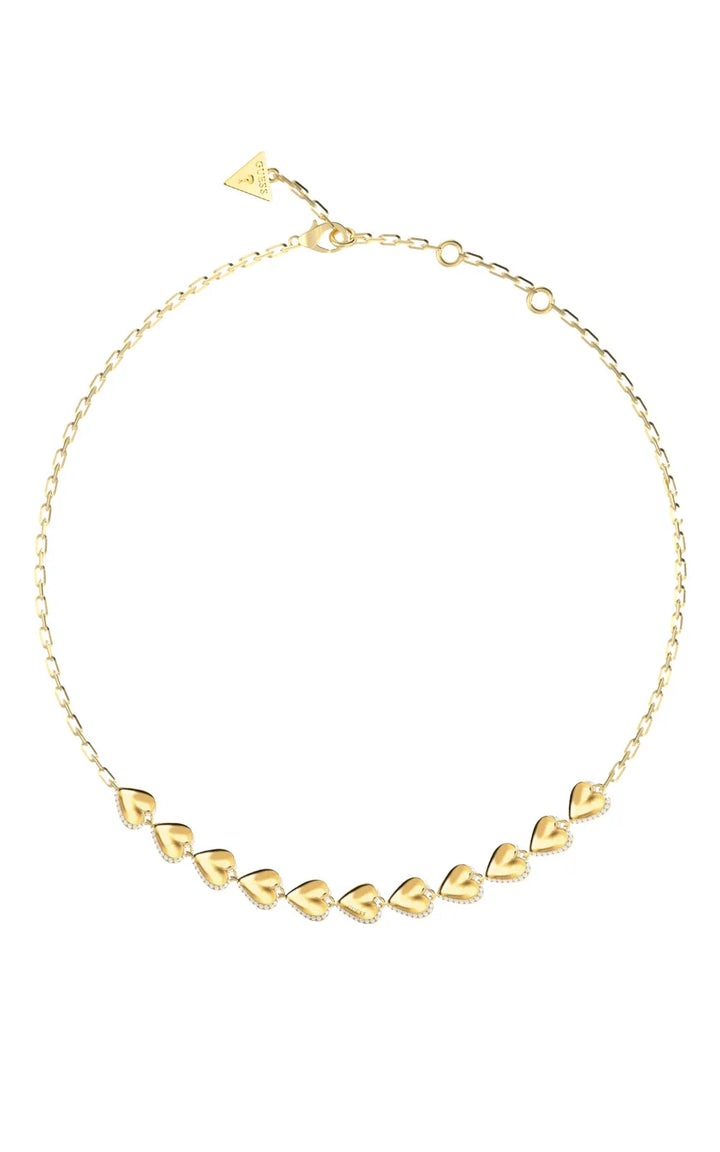 Κολιέ GUESS STEEL BY YOUR SIDE Χρυσό Με Καρδιές