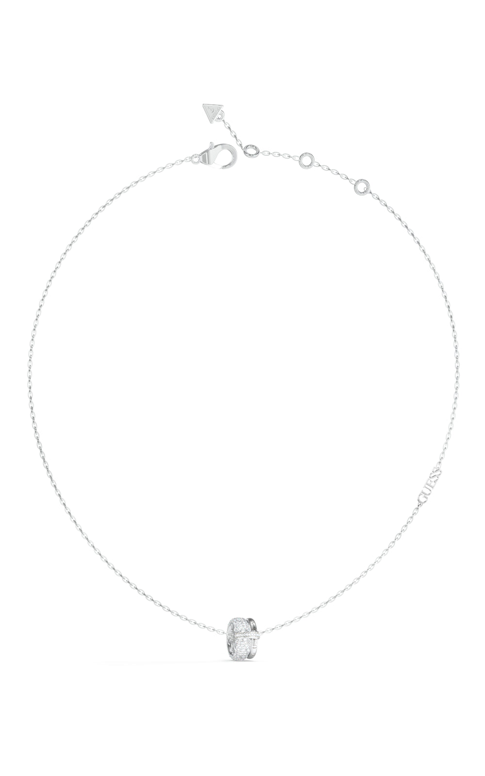 GUESS STEEL FABULOUS ME Silver Necklace With Design And Stones