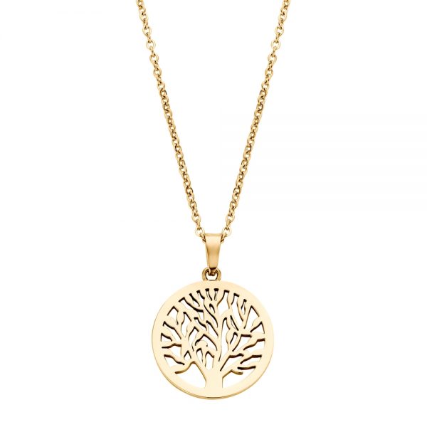 Family Tree Necklace in Gold-Plated Stainless Steel