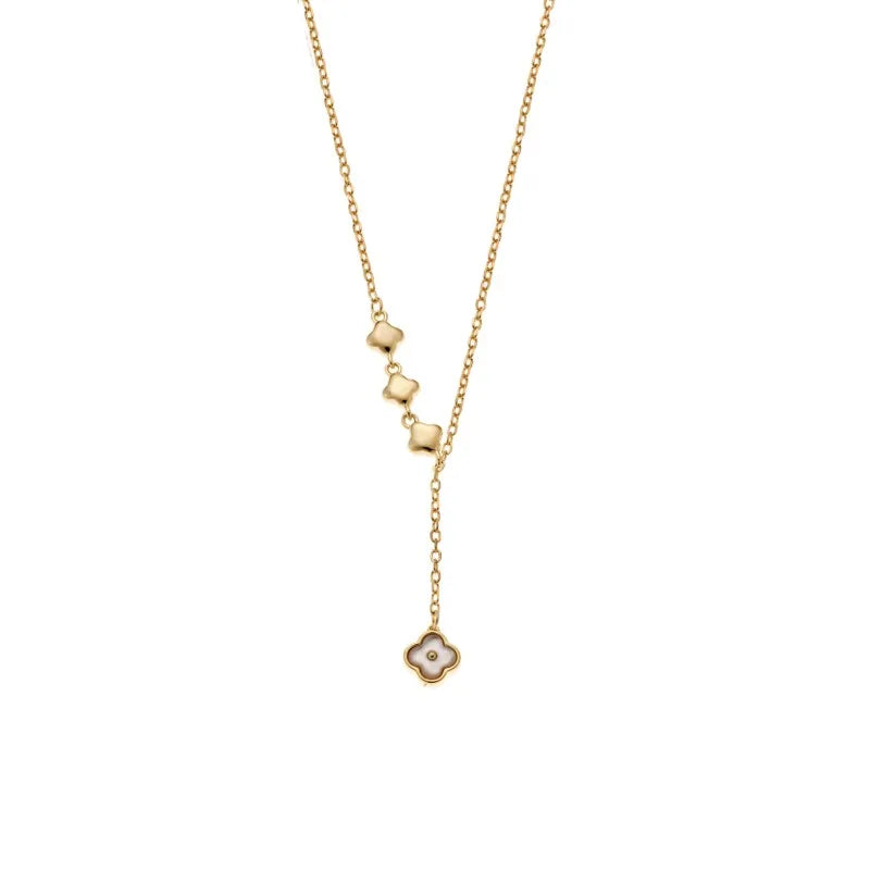 SENZA Necklace in Gold-Plated 925 Sterling Silver with Mother of Pearl
