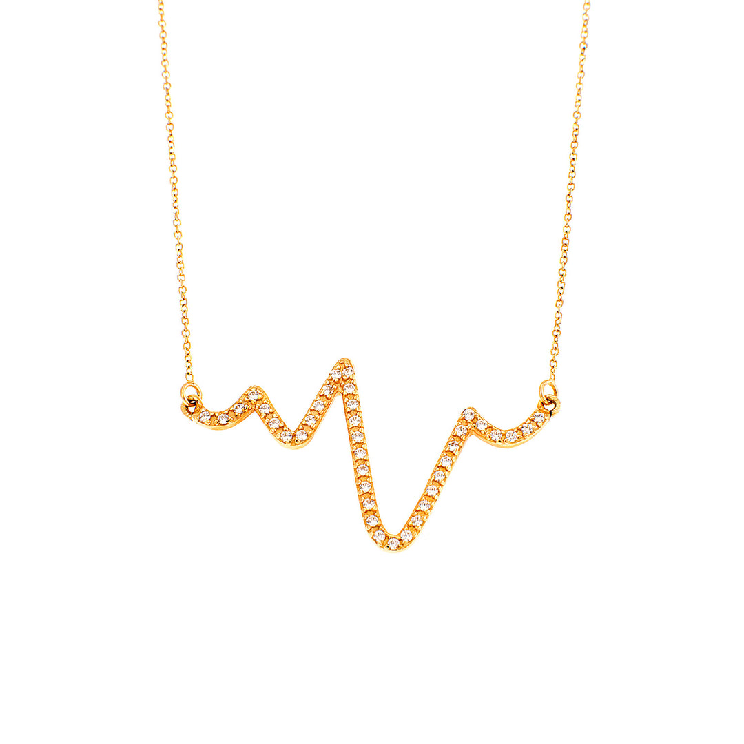 Gold Necklace with Zircon