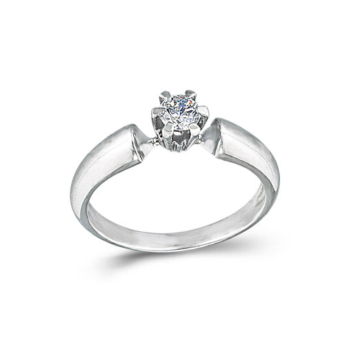 White Gold Solitaire Diamond Ring