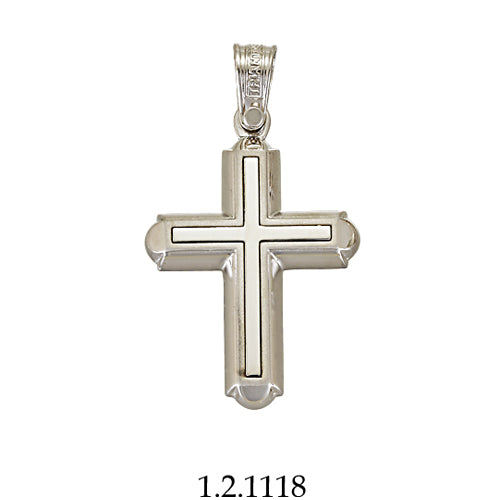 White Gold Christening Cross