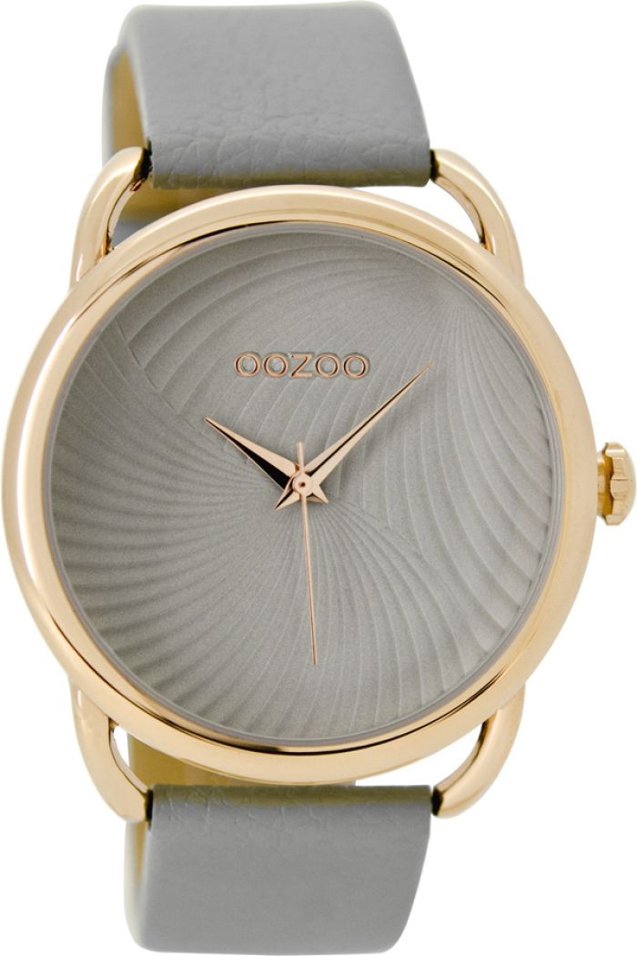 OOZOO Timepieces Grey Leather Strap C9160