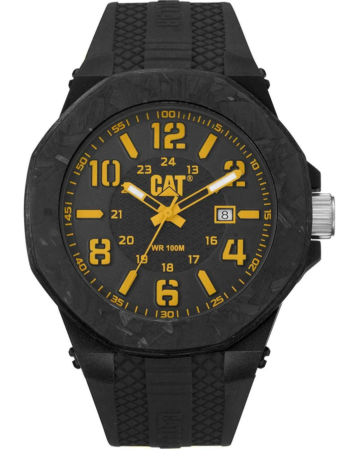 Ρολόι CATERPILLAR Carbon Crush Black Silicone Strap