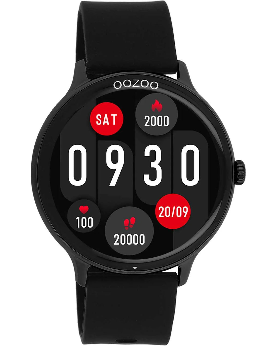 OOZOO Smartwatch Black Silicone Strap - Q00134