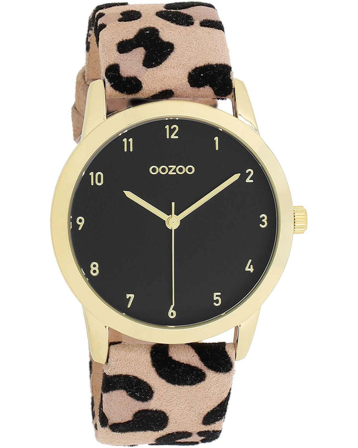 Ρολόι OOZOO Timepieces Animal Print Leather Strap