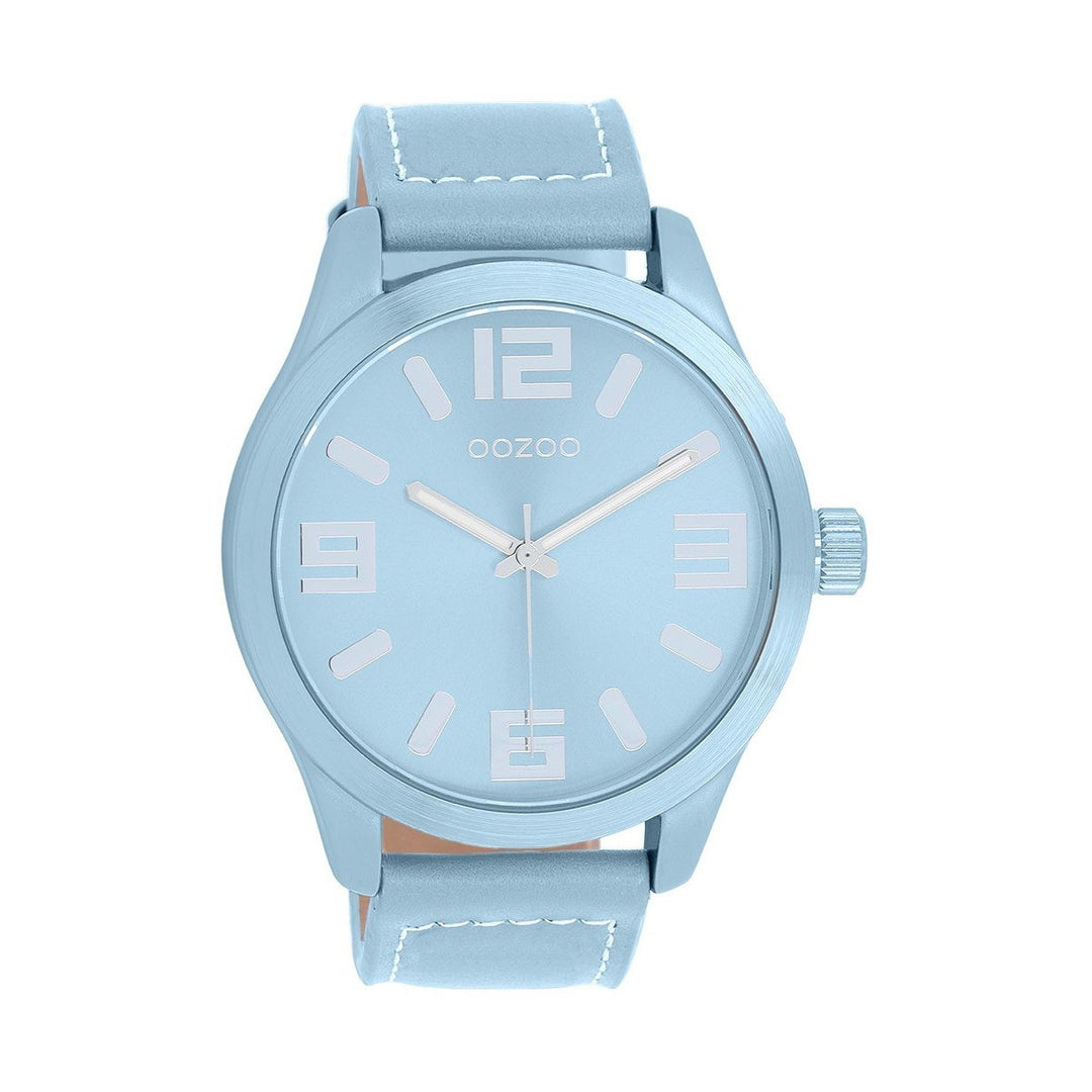 Ρολόι OOZOO Timepieces Με Γαλάζιο Δερμάτινο Λουράκι C11653