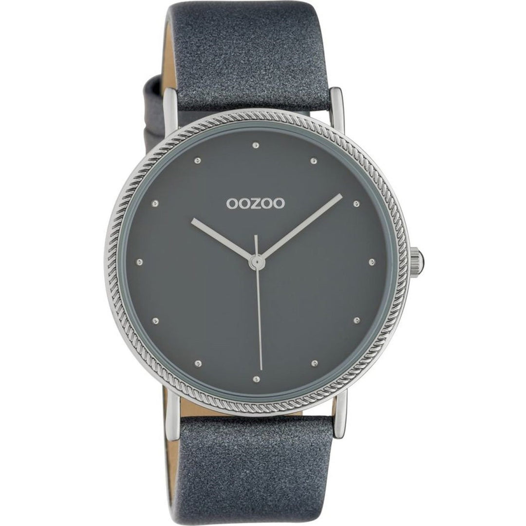 Ρολόι OOZOO Timepieces Με Γκρι Δερμάτινο Λουράκι C10418
