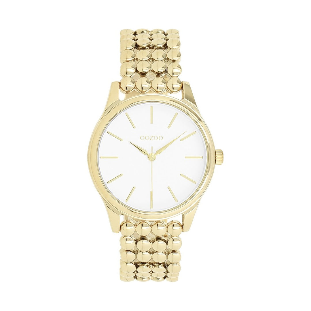 Ρολόι OOZOO Timepieces Με Κίτρινο Χρυσό Μεταλλικό Μπρασελέ C11671