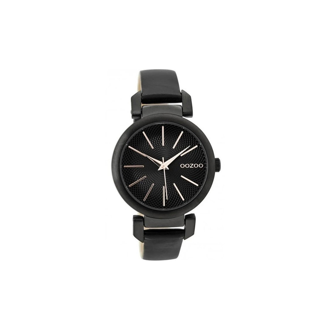 OOZOO Timepieces Watch With Black Leather Strap C9489