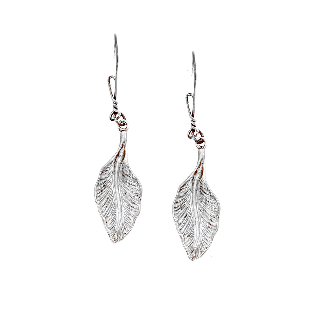 Platinum-Plated Silver Earrings