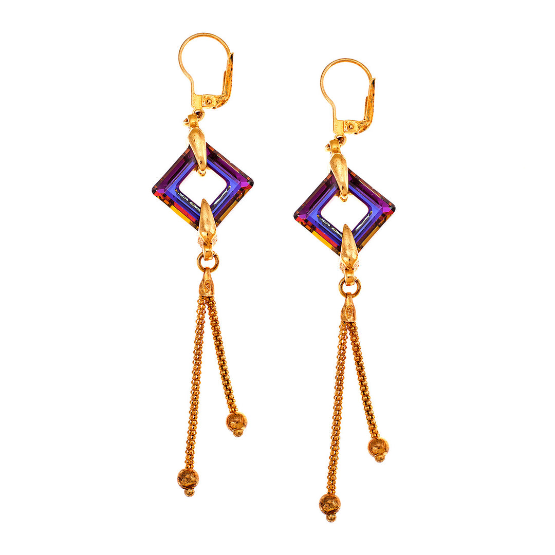 Σκουλαρίκια σε Επιχρυσωμένο Ασήμι με Swarovski