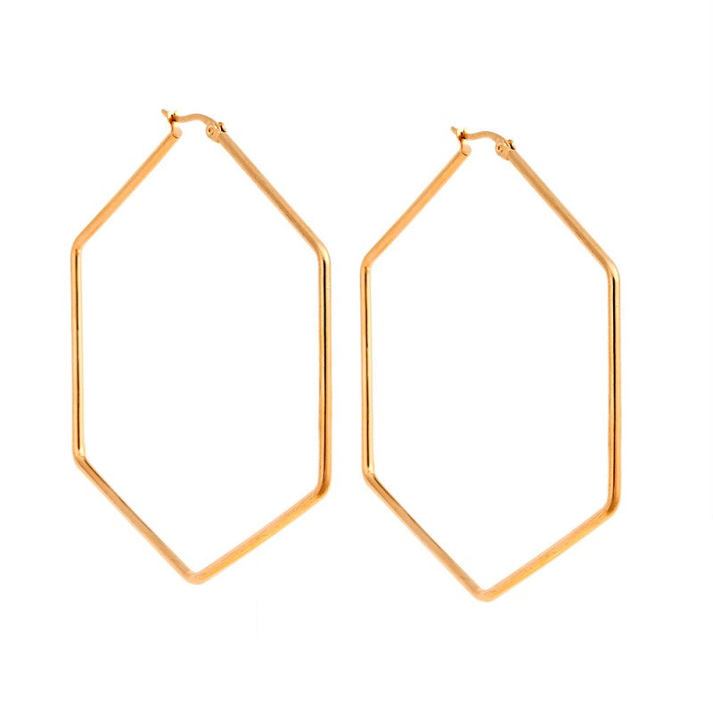 SENZA Steel Earrings 6 cm Gold Plated