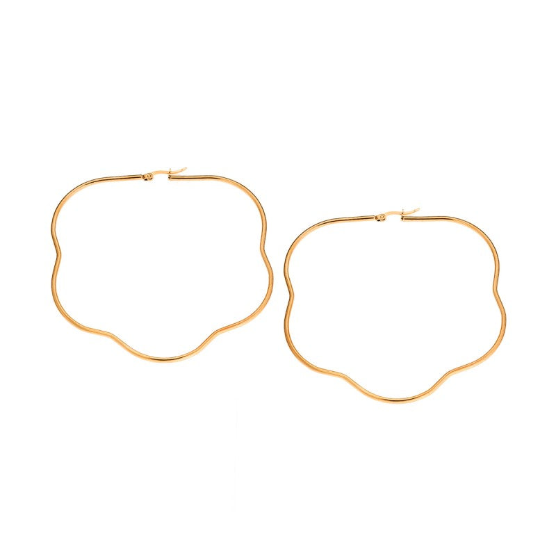 SENZA Steel Earrings 7.5 cm Gold Plated