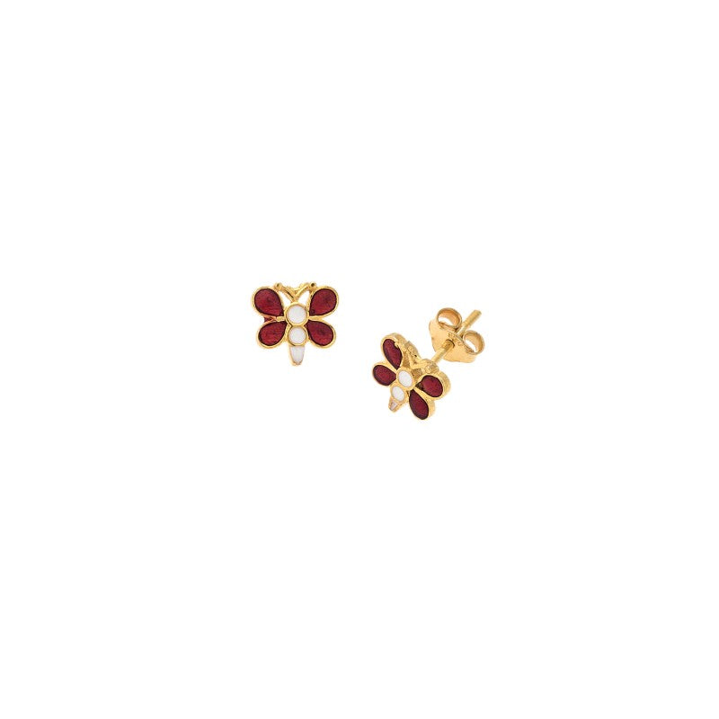 Senza Butterfly Earrings in Gold-Plated 925 Sterling Silver