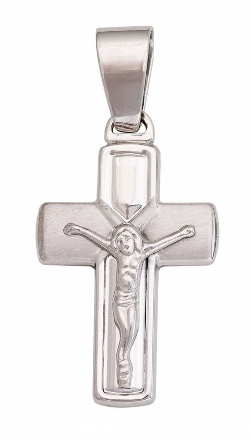 Cross in Rhodium-Plated Silver