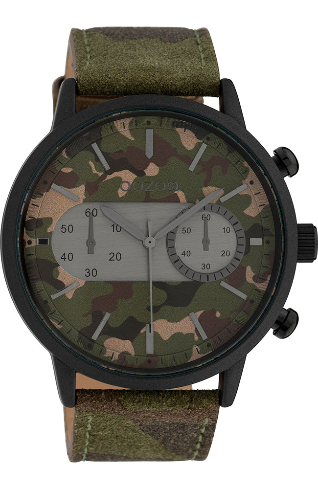 Timepieces XXL Camo Leather Strap