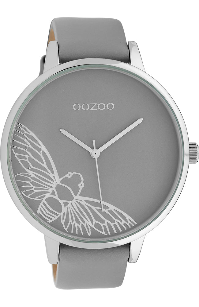 Timepieces XXL Grey Leather Strap