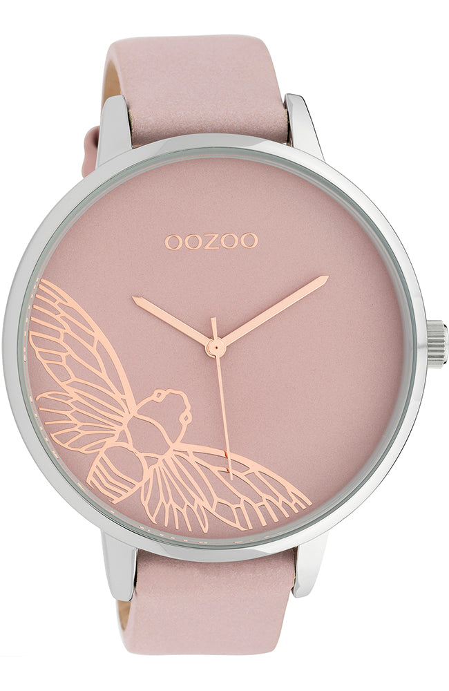 Timepieces XXL Pink Leather Strap