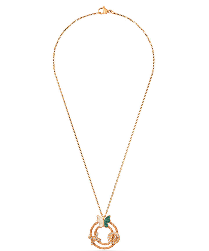 Papilion Necklace in Rose Gold Plated Stainless Steel