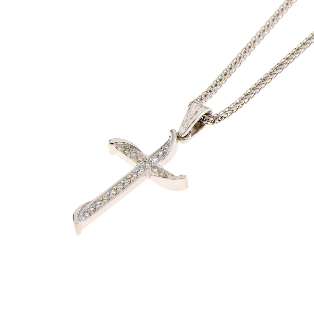Christening Cross with Diamonds