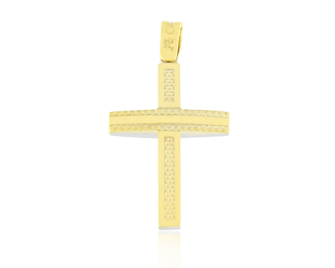 Two-Tone Double-Sided Baptismal Cross