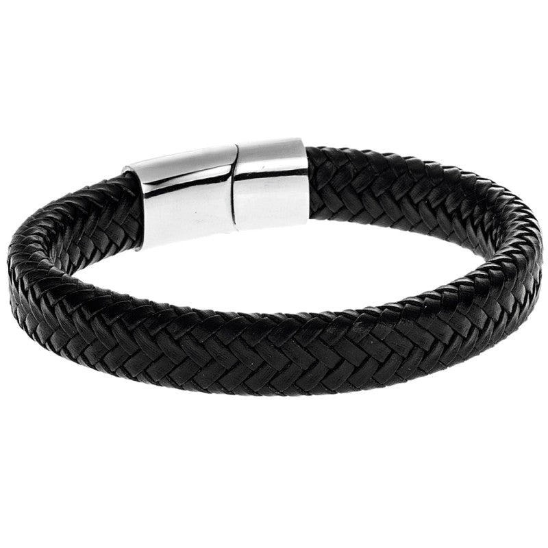 Βραχιόλι Arleti Men Steel Leather Strap