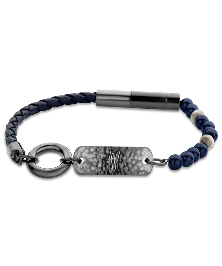 Duas Bracelet in Stainless Steel and Leather