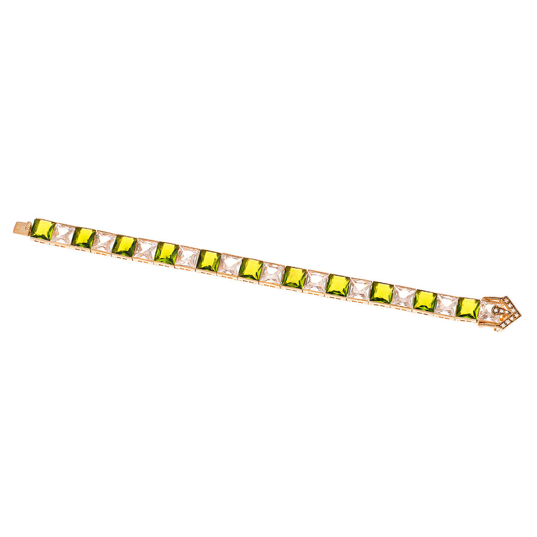 Gold-plated Silver Bracelet with Zircon