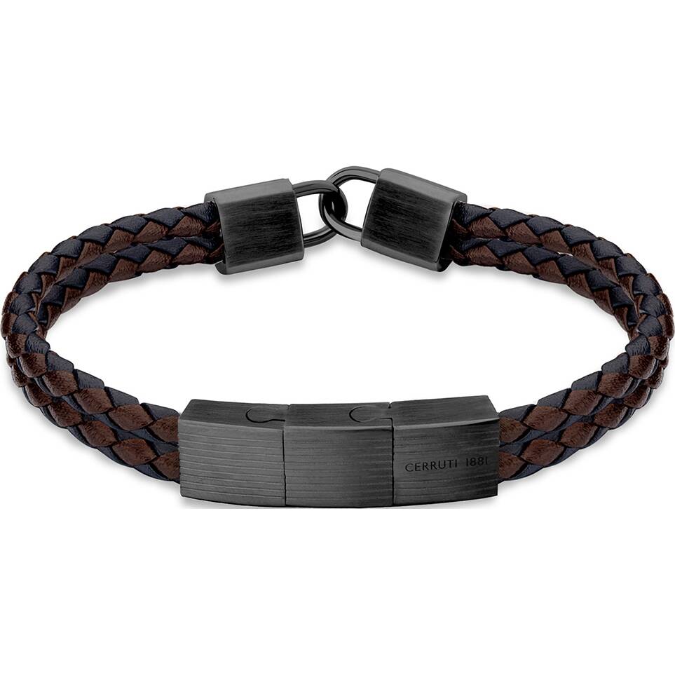 Seal Bracelet in Stainless Steel and Leather