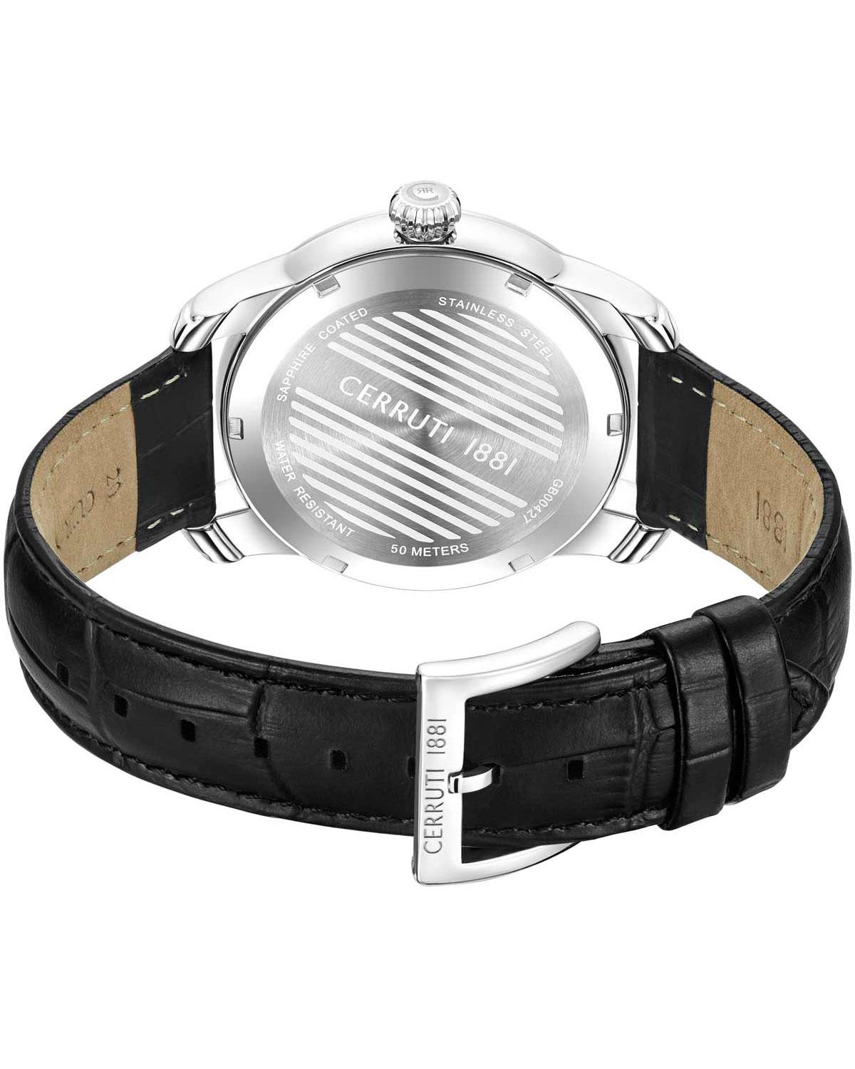 Balvano Black Leather Strap