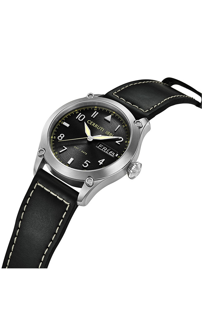 Borgatello Black Leather Strap