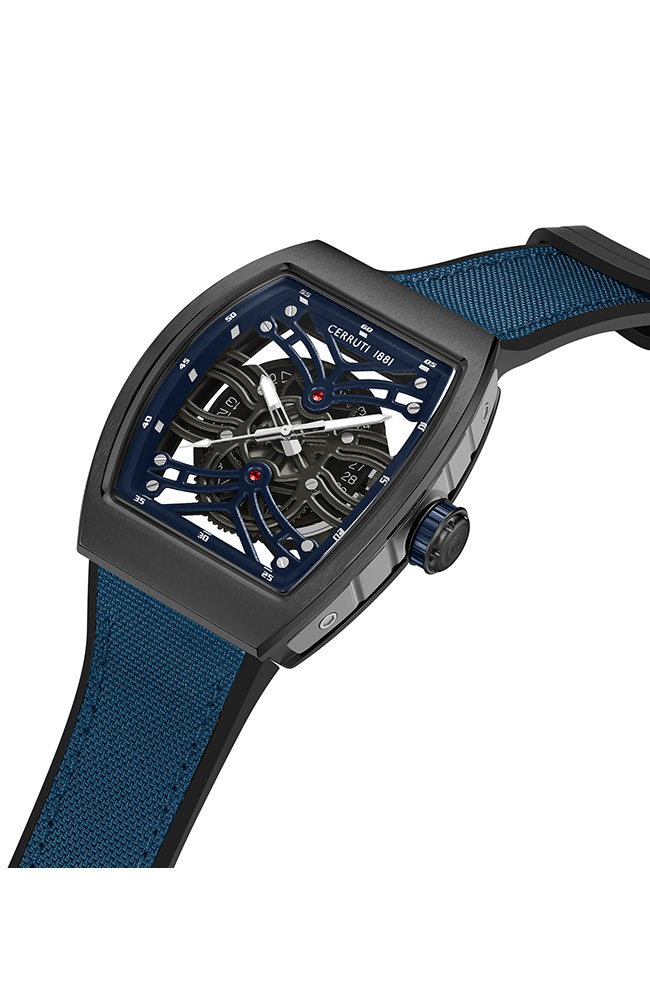 Calliano Blue Combined Materials Strap