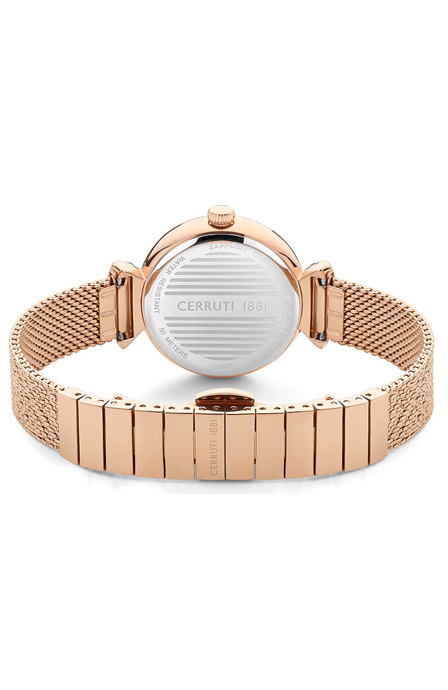 Cerrisi Crystals Rose Gold Stainless Steel