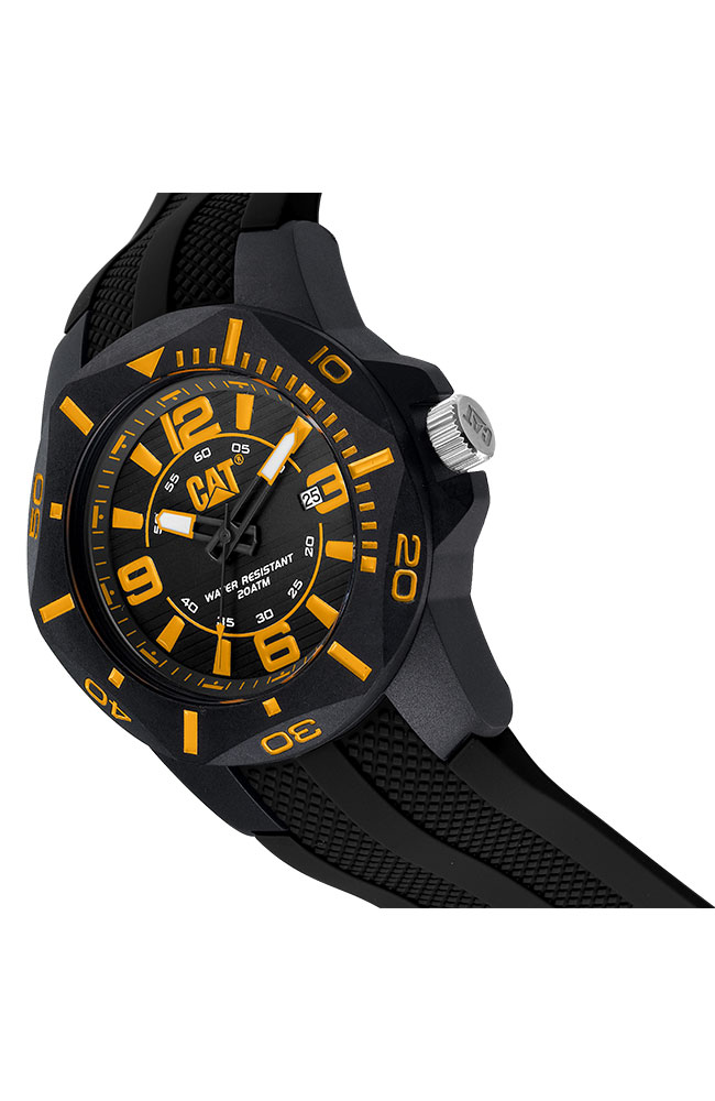 Diver Black Silicone Strap