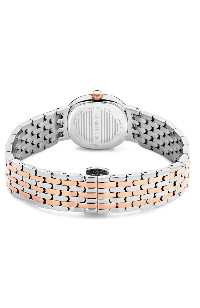 Gresta Crystals Two Tone Stainless Steel Bracelet