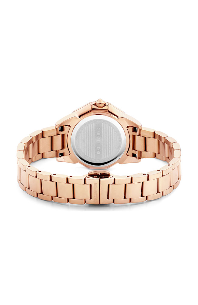 Jesina Crystals Rose Gold Stainless Steel Bracelet