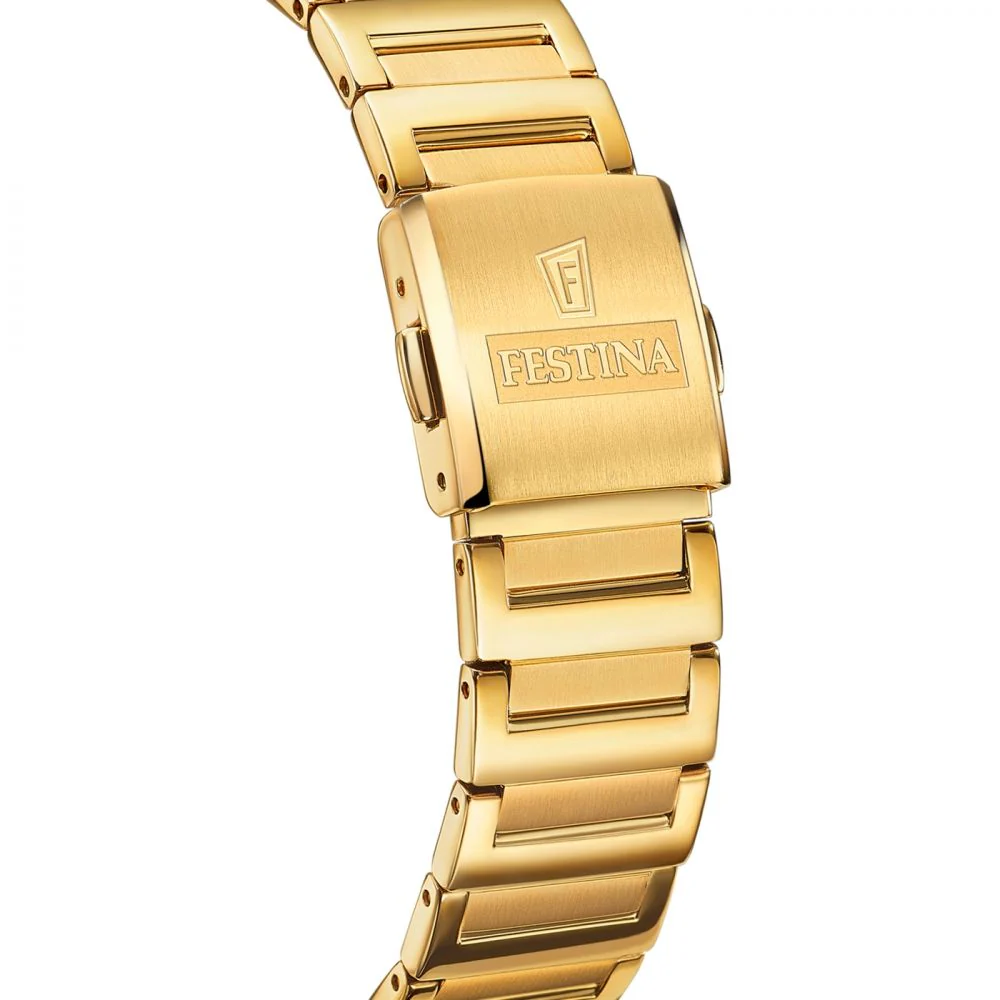 On The Square Gold Stainless Steel Bracelet