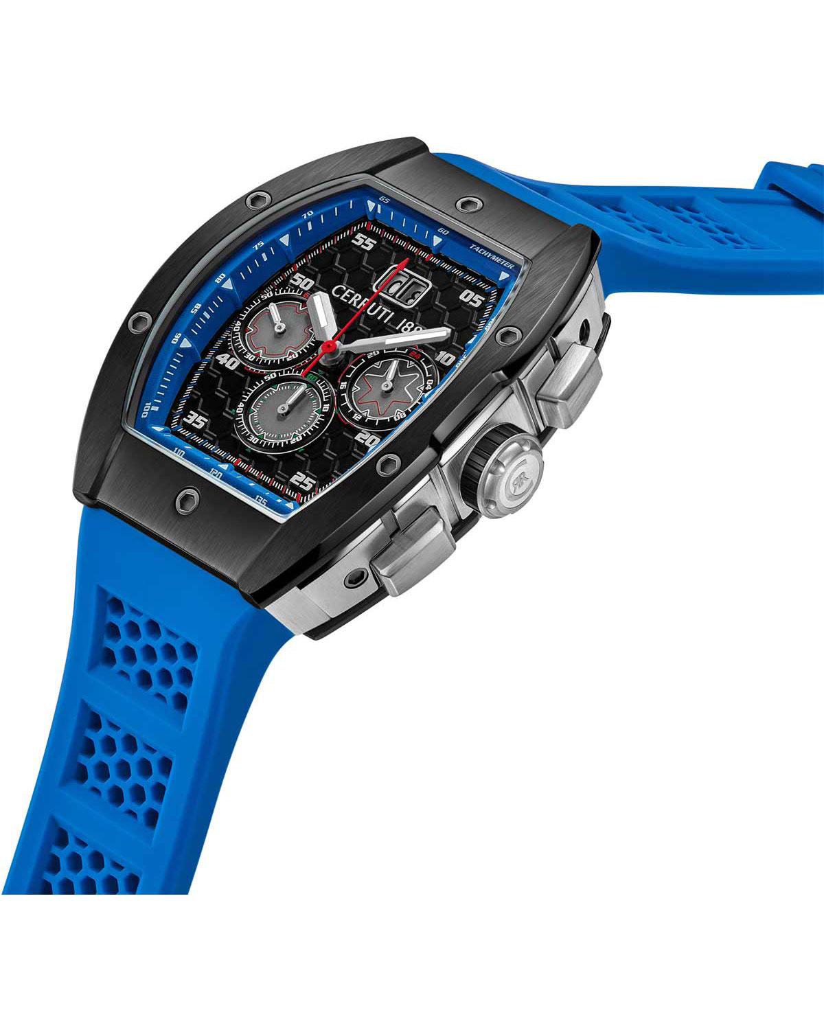 Ovaro Chronograph Blue Silicone Strap