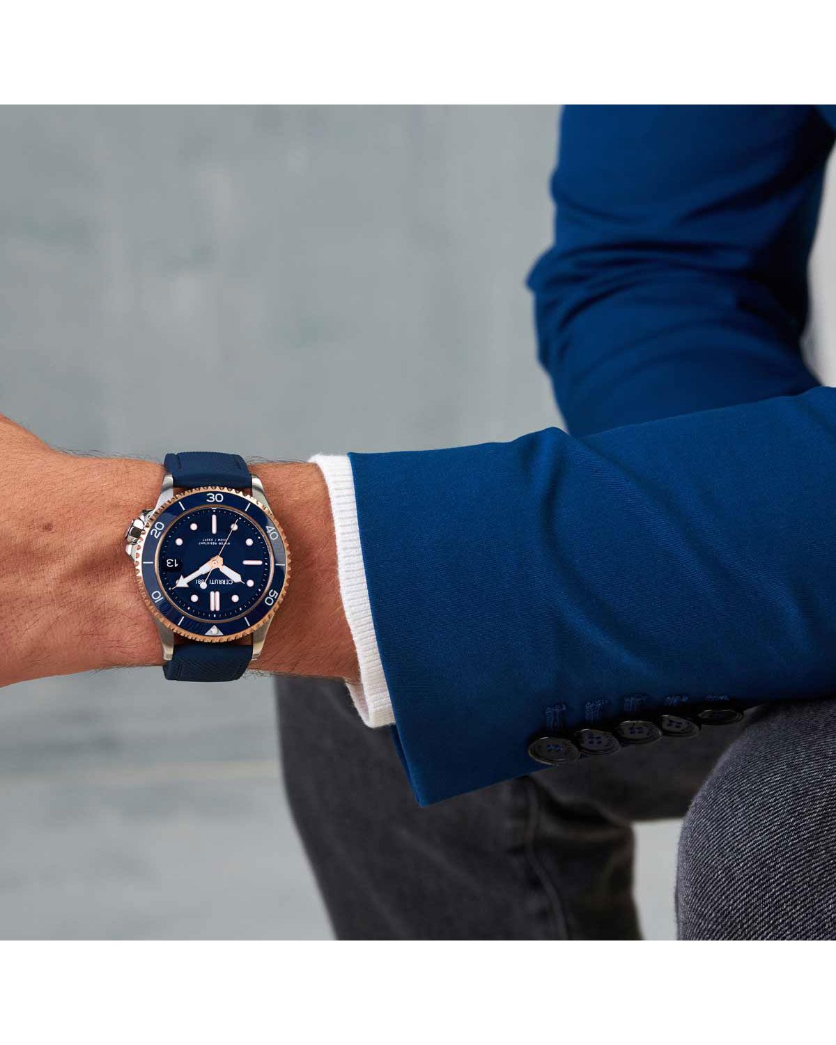 Pesaro Blue Silicone Strap