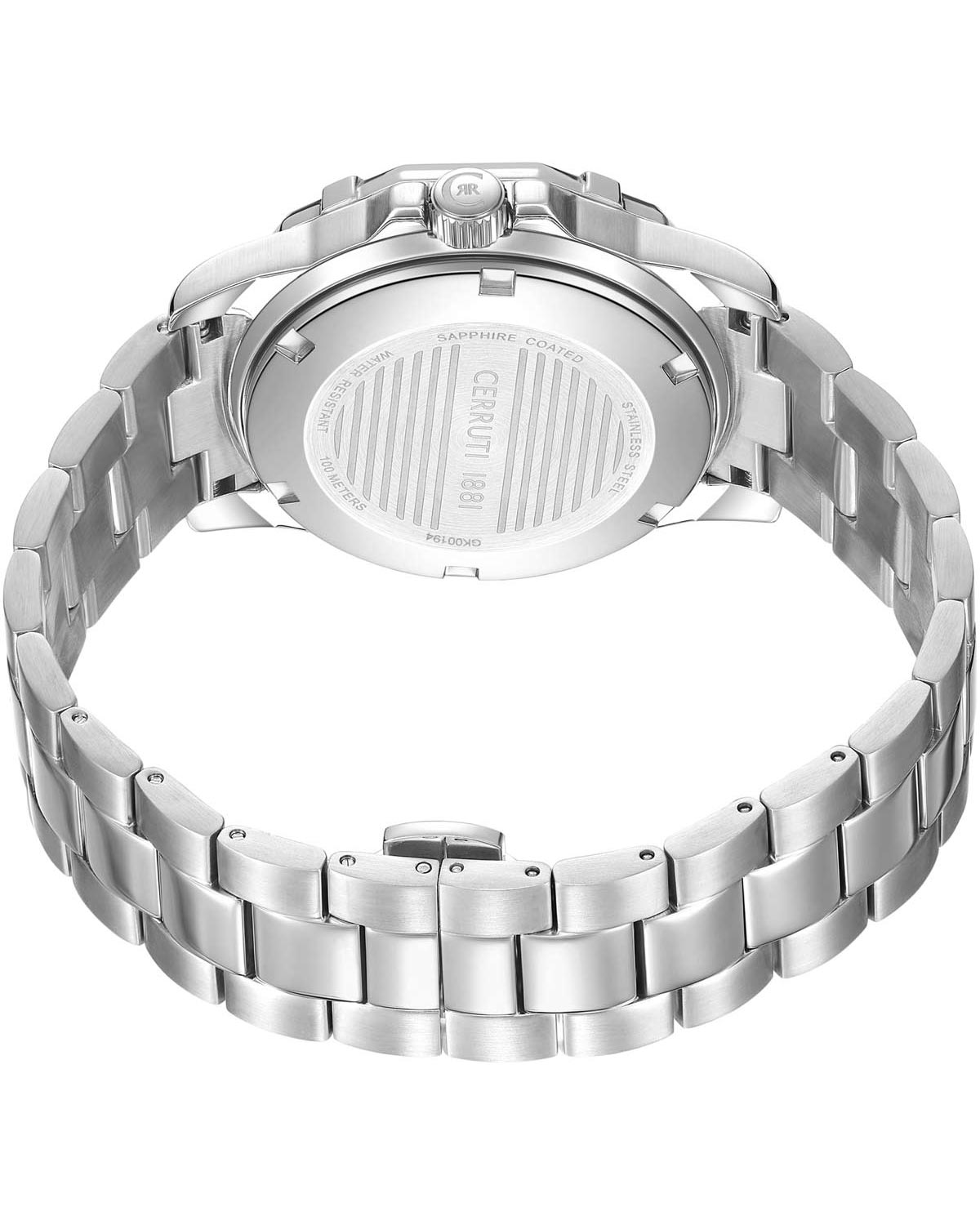 Vallelaghi Silver Stainless Steel Bracelet